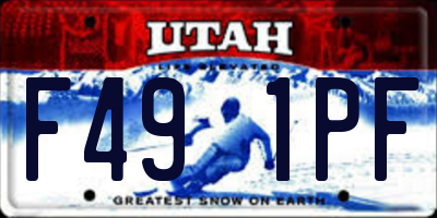 UT license plate F491PF