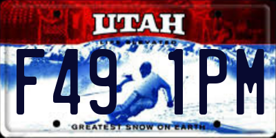 UT license plate F491PM