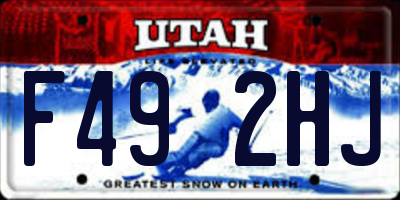 UT license plate F492HJ