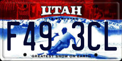 UT license plate F493CL
