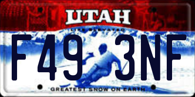 UT license plate F493NF