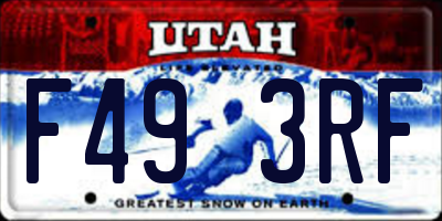 UT license plate F493RF