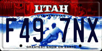 UT license plate F497NX