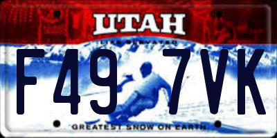 UT license plate F497VK