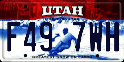 UT license plate F497WH
