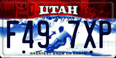 UT license plate F497XP