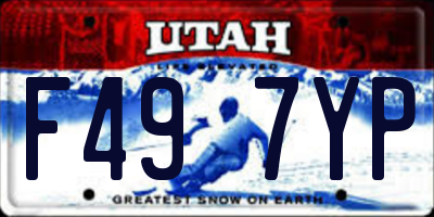 UT license plate F497YP