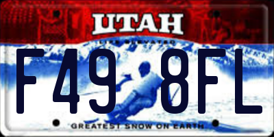 UT license plate F498FL