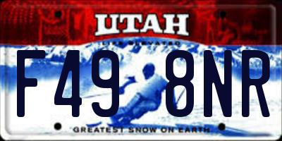 UT license plate F498NR