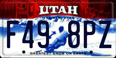 UT license plate F498PZ
