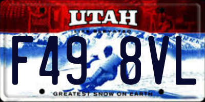 UT license plate F498VL