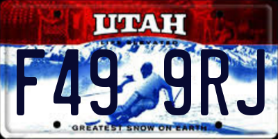 UT license plate F499RJ