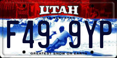 UT license plate F499YP