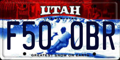 UT license plate F500BR