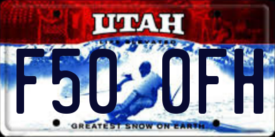 UT license plate F500FH