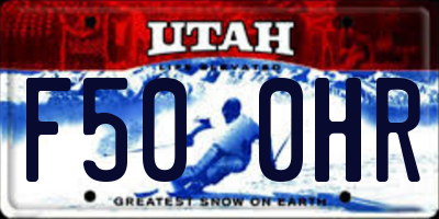 UT license plate F500HR