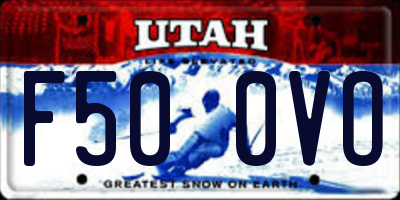 UT license plate F500VO