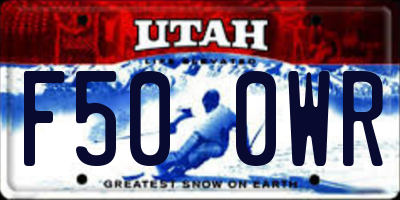 UT license plate F500WR