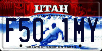 UT license plate F501MY