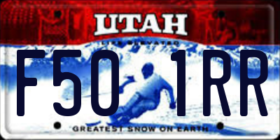 UT license plate F501RR