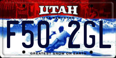 UT license plate F502GL