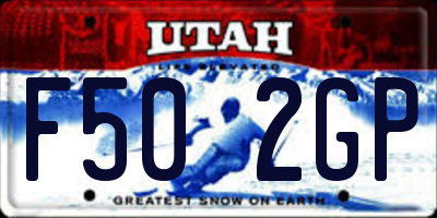 UT license plate F502GP