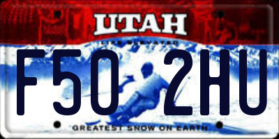 UT license plate F502HU
