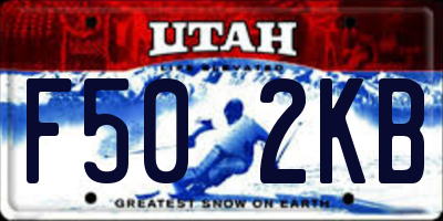 UT license plate F502KB
