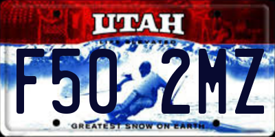 UT license plate F502MZ