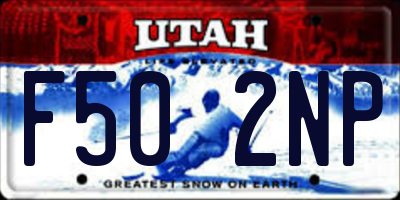 UT license plate F502NP