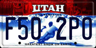 UT license plate F502PO