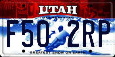 UT license plate F502RP