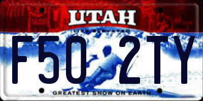 UT license plate F502TY