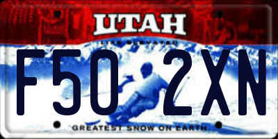 UT license plate F502XN