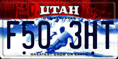 UT license plate F503HT