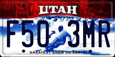 UT license plate F503MR