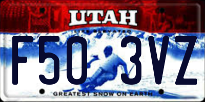 UT license plate F503VZ