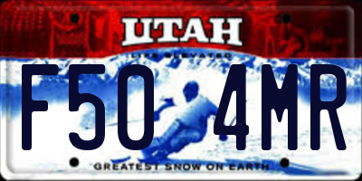 UT license plate F504MR