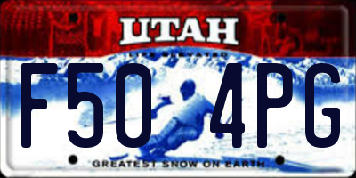 UT license plate F504PG
