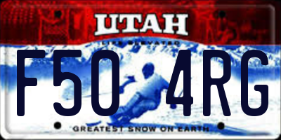 UT license plate F504RG