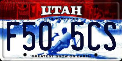 UT license plate F505CS