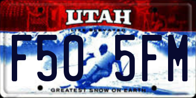 UT license plate F505FM