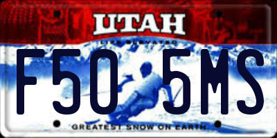 UT license plate F505MS
