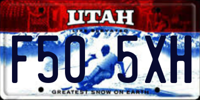 UT license plate F505XH