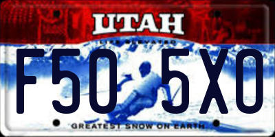 UT license plate F505XO