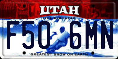 UT license plate F506MN