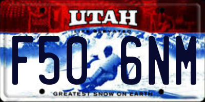 UT license plate F506NM