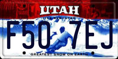 UT license plate F507EJ