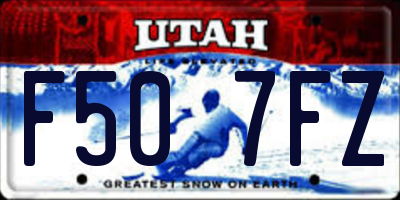 UT license plate F507FZ