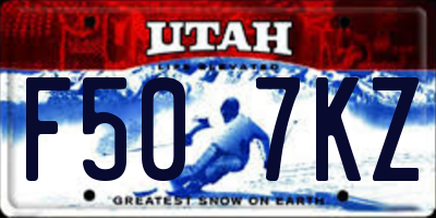 UT license plate F507KZ